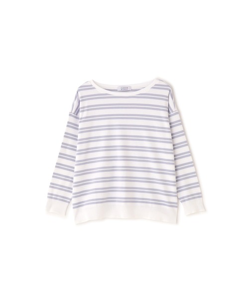 human woman(ヒューマンウーマン)の「成形ボーダープルオーバー(Tシャツ/カットソー・レディース・ライトブルー/A/ダークインディゴブルー・MEDIUM)」の14枚目の写真