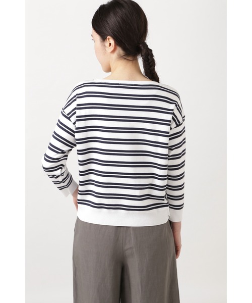 human woman(ヒューマンウーマン)の「成形ボーダープルオーバー(Tシャツ/カットソー・レディース・ライトブルー/A/ダークインディゴブルー・MEDIUM)」の9枚目の写真