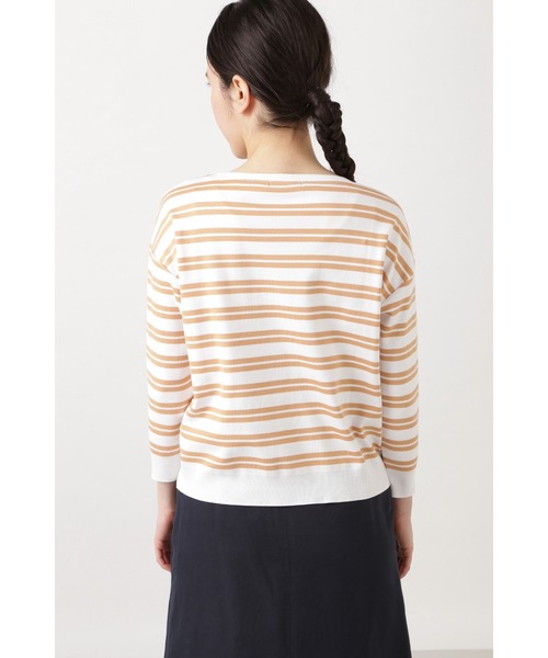human woman(ヒューマンウーマン)の「成形ボーダープルオーバー(Tシャツ/カットソー・レディース・ライトブルー/A/ダークインディゴブルー・MEDIUM)」の13枚目の写真