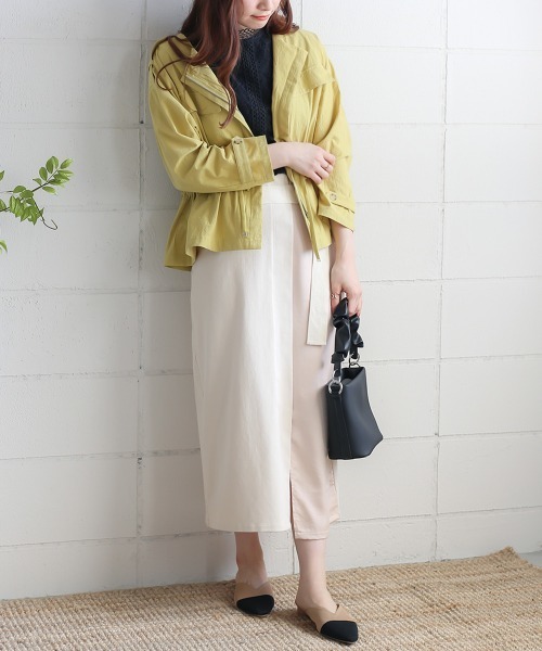 Bou Jeloud（ブージュルード）の「レースライン ノースリーブスタンドカラー切替シャツブラウス（シャツ/ブラウス・レディース・ライトブルー/ブラック/ベージュ・FREE）」の10枚目の写真