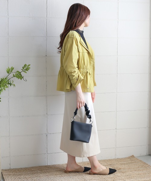 Bou Jeloud（ブージュルード）の「レースライン ノースリーブスタンドカラー切替シャツブラウス（シャツ/ブラウス・レディース・ライトブルー/ブラック/ベージュ・FREE）」の11枚目の写真