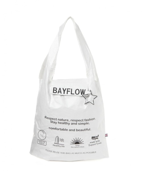 BAYFLOW（ベイフロー）の「BFショッピングバッグ3（ハンドバッグ・レディース・ホワイト/ブラック・FREE）」の22枚目の写真