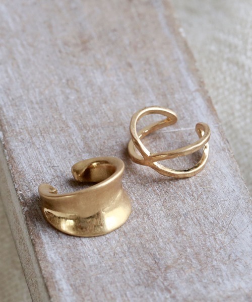 colleca la（コレカラ）の「クロスイヤーカフセット（イヤーカフ・レディース・ゴールド/シルバー・ﾌﾘ-）」の2枚目の写真