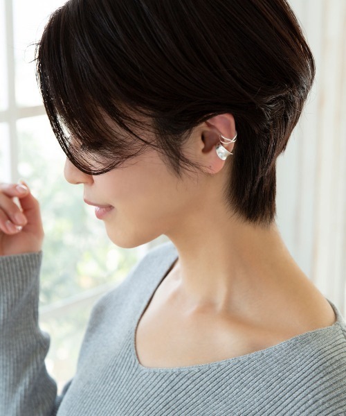 colleca la（コレカラ）の「クロスイヤーカフセット（イヤーカフ・レディース・ゴールド/シルバー・ﾌﾘ-）」の3枚目の写真