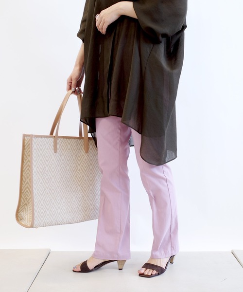 DouDou（ドゥドゥ）の「ストレートフレアパンツ（その他パンツ・レディース・ピンク/オレンジ/ブルー・38/36）」の2枚目の写真