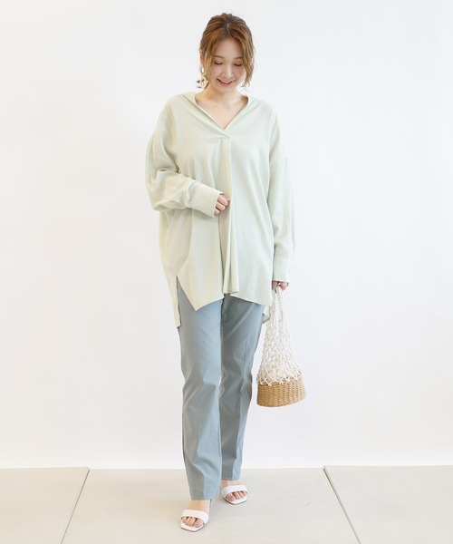 DouDou（ドゥドゥ）の「ストレートフレアパンツ（その他パンツ・レディース・ピンク/オレンジ/ブルー・38/36）」の4枚目の写真