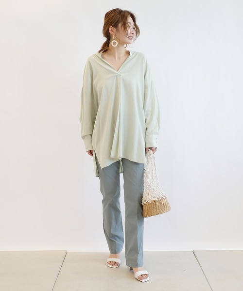 DouDou（ドゥドゥ）の「ストレートフレアパンツ（その他パンツ・レディース・ピンク/オレンジ/ブルー・38/36）」の5枚目の写真