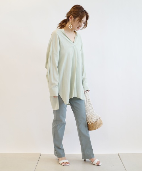 DouDou（ドゥドゥ）の「ストレートフレアパンツ（その他パンツ・レディース・ピンク/オレンジ/ブルー・38/36）」の7枚目の写真