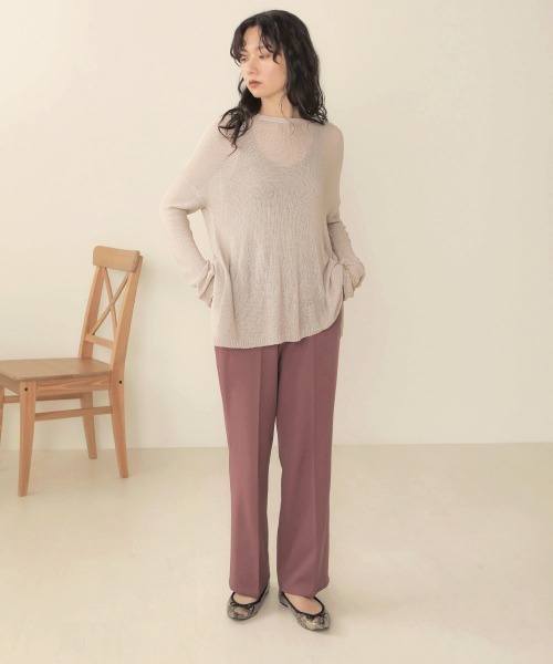 Bab(バブ)の「バックカシュシアーニット(ニット/セーター・レディース・ブラック/グレー系その他/キャメル・38)」の4枚目の写真