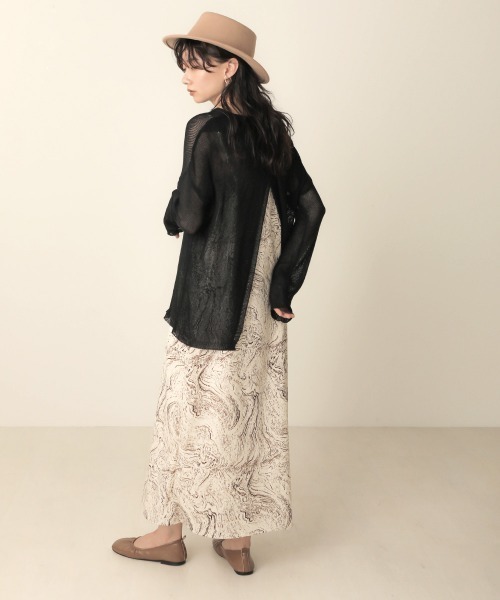 Bab(バブ)の「バックカシュシアーニット(ニット/セーター・レディース・ブラック/グレー系その他/キャメル・38)」の17枚目の写真