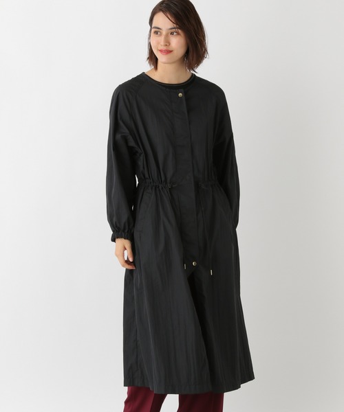 LEPSIM（レプシィム）の「ナイロンノーカラーロングマンパ　892098（マウンテンパーカー・レディース・ブラック/ベージュ/カーキ・FREE）」の20枚目の写真