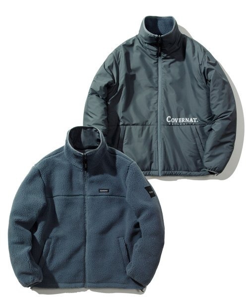 COVERNAT(カバーナット)の「【COVERNAT】REVERSIBLE STAND COLLAR WARM UP JACKET / カバーナット リバーシブル スタンドカラー ウォームアップ ジャケット(ブルゾン・メンズ・ブラック/ブルー/アイボリー・SMALL/MEDIUM/LARGE/X-LARGE)」の3枚目の写真