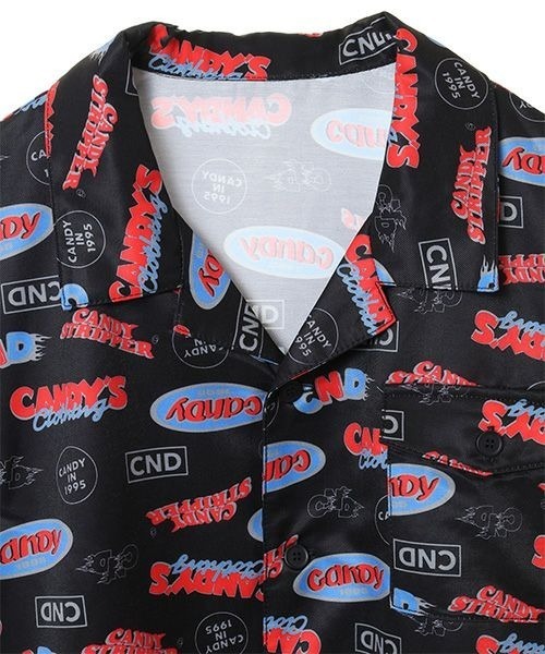 candy stripper ロゴ総柄デニムセットアップ Candy Stripper（キャンディストリッパー）の「MULTI LOGO SHIRT