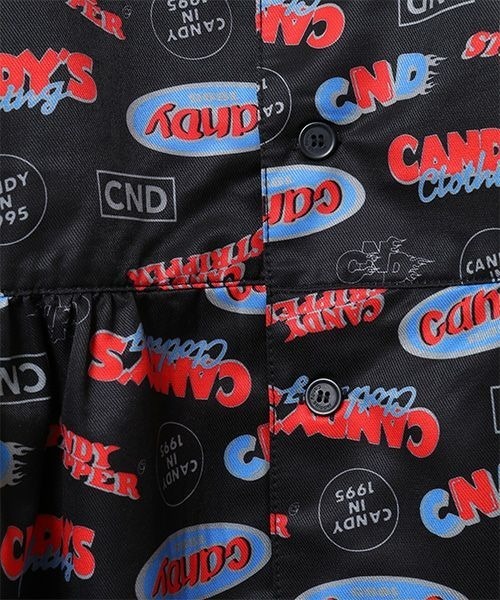 candy stripper ロゴ総柄デニムセットアップ Candy Stripper（キャンディストリッパー）の「MULTI LOGO SHIRT