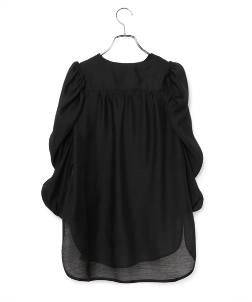 ADAM ET ROPE'（アダムエロペ）の「＜洗える・追加＞フォルムスリーブブザムブラウス（シャツ/ブラウス・レディース・ホワイト/ブラック・FREE）」の6枚目の写真