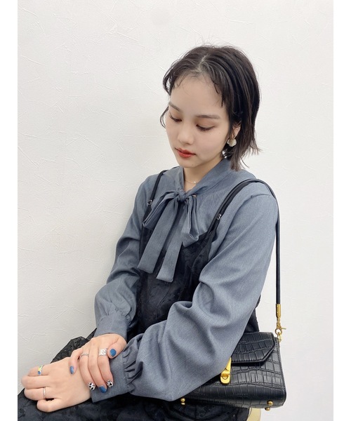 JUMELLE（ジュメロ）の「セットレースワンピース（シャツワンピース・レディース・ブラック・FREE）」の3枚目の写真