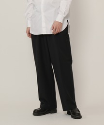 KASHIYAMA | TECH-POLYESTER ストレッチ1タックワイドパンツ(その他パンツ)