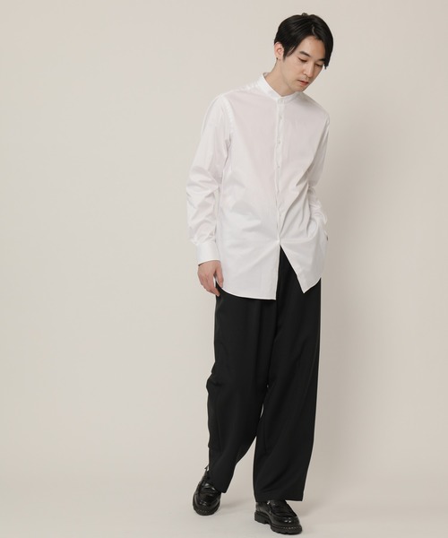 KASHIYAMA（カシヤマ）の「TECH-POLYESTER ストレッチ1タックワイドパンツ（その他パンツ・メンズ・ブラック/ブラウン/ネイビー/グレー・マルチサイズ）」の5枚目の写真