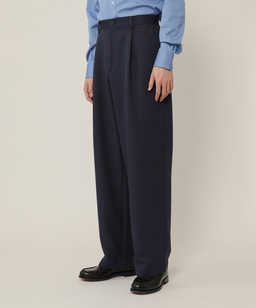 KASHIYAMA（カシヤマ）の「TECH-POLYESTER ストレッチ1タックワイドパンツ（その他パンツ・メンズ・ブラック/ブラウン/ネイビー/グレー・マルチサイズ）」の22枚目の写真