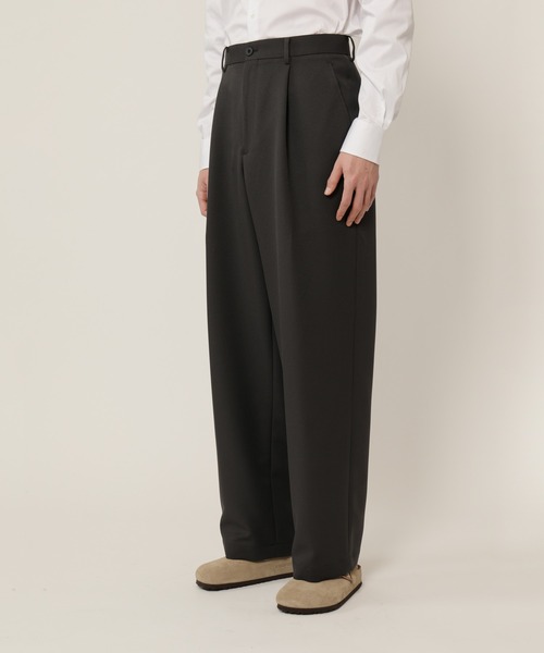 KASHIYAMA（カシヤマ）の「TECH-POLYESTER ストレッチ1タックワイドパンツ（その他パンツ・メンズ・ブラック/ブラウン/ネイビー/グレー・マルチサイズ）」の12枚目の写真