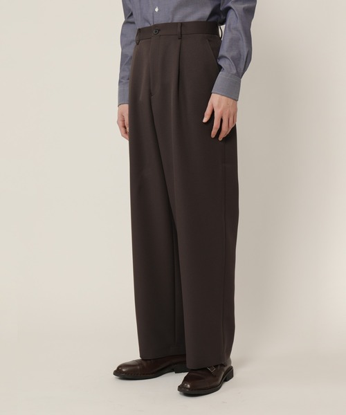 KASHIYAMA（カシヤマ）の「TECH-POLYESTER ストレッチ1タックワイドパンツ（その他パンツ・メンズ・ブラック/ブラウン/ネイビー/グレー・マルチサイズ）」の17枚目の写真