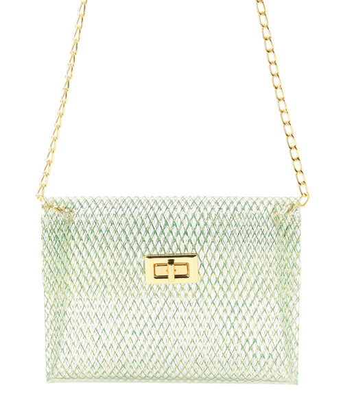 Ray BEAMS（レイビームス）の「bLicensceLL × Ray BEAMS / 別注 クリア メッシュ バッグ（ショルダーバッグ・レディース・ホワイト/ブラック/グリーン系その他2・ONE SIZE）」の7枚目の写真