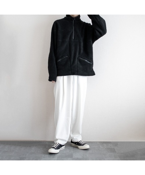 MinoriTY（マイノリティ）の「【MinoriTY×ファッションインフルエンサー ゆーきコラボ】コクーンシルエットワイドパンツ（スラックス・メンズ・ブラウン/オフホワイト・M/L）」の14枚目の写真