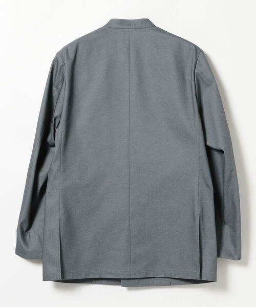 International Gallery BEAMS（インターナショナルギャラリービームス）の「IG / ノーカラー ライトデニム イージージャケット（ノーカラージャケット・メンズ・グレー/インディゴブルー・MEDIUM）」の6枚目の写真