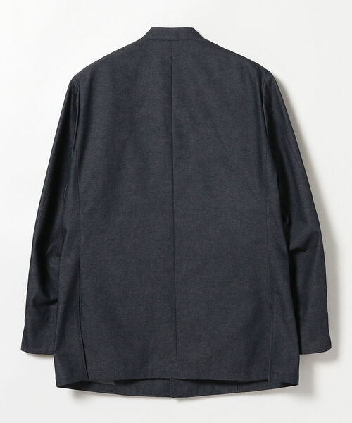 International Gallery BEAMS（インターナショナルギャラリービームス）の「IG / ノーカラー ライトデニム イージージャケット（ノーカラージャケット・メンズ・グレー/インディゴブルー・MEDIUM）」の9枚目の写真