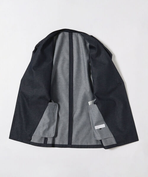 International Gallery BEAMS（インターナショナルギャラリービームス）の「IG / ノーカラー ライトデニム イージージャケット（ノーカラージャケット・メンズ・グレー/インディゴブルー・MEDIUM）」の10枚目の写真