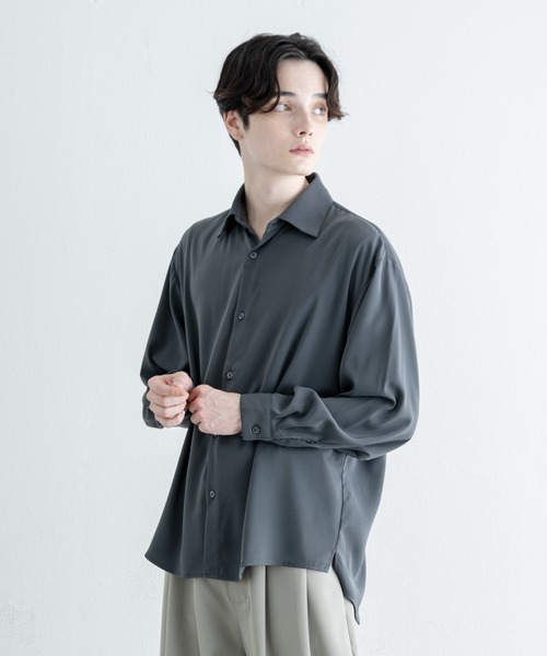 EDDEN ELLEN（エデンエレン）の「【EDDEN ELLEN】レギュラールーズシャツ（シャツ/ブラウス・メンズ・ホワイト/ベージュ/サックスブルー/ピンク/ブラック/チャコールグレー・SMALL/MEDIUM/LARGE/X-SMALL）」の15枚目の写真