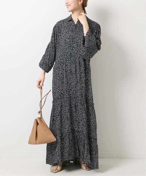 【新品未使用】スピックアンドスパン　ワンピース　マキシ丈　洗える　ネイビー　M Spick & Span（ロングワンピース/マキシワンピース）のフリマ