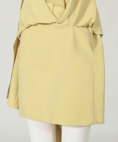 Julia Boutique（ジュリアブティック）の「ウエストベルト付きスリットロングスカート/21023（スカート・レディース・ブラック/ベージュ/イエロー/ホワイト/ライトベージュ・ONE）」の11枚目の写真