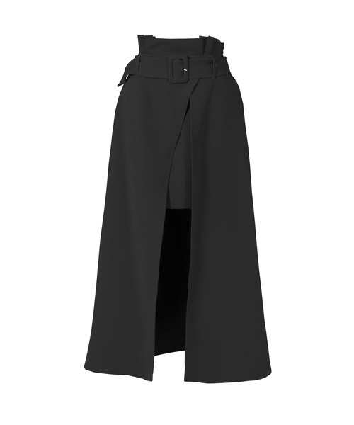 Julia Boutique（ジュリアブティック）の「ウエストベルト付きスリットロングスカート/21023（スカート・レディース・ブラック/ベージュ/イエロー/ホワイト/ライトベージュ・ONE）」の15枚目の写真