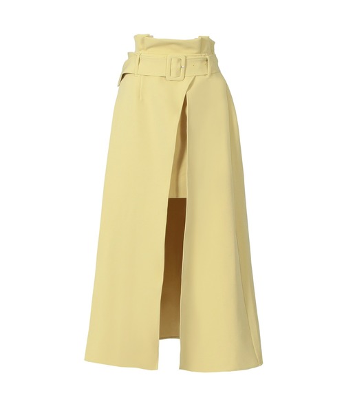 Julia Boutique（ジュリアブティック）の「ウエストベルト付きスリットロングスカート/21023（スカート・レディース・ブラック/ベージュ/イエロー/ホワイト/ライトベージュ・ONE）」の20枚目の写真