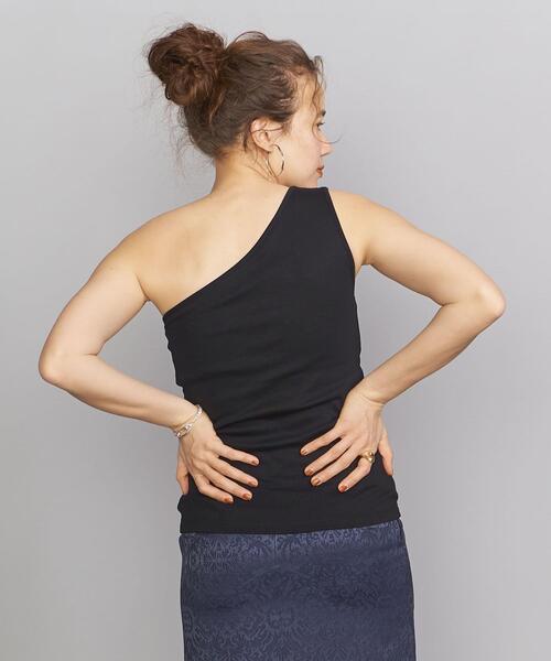 BEAUTY&YOUTH UNITED ARROWS（ビューティーアンドユースユナイテッドアローズ）の「BY フライスワンショルダーブラタンクトップ（タンクトップ・レディース・ブラック/オリーブ/モカ・FREE）」の2枚目の写真