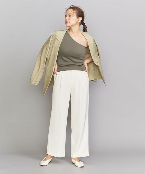 BEAUTY&YOUTH UNITED ARROWS（ビューティーアンドユースユナイテッドアローズ）の「BY フライスワンショルダーブラタンクトップ（タンクトップ・レディース・ブラック/オリーブ/モカ・FREE）」の15枚目の写真