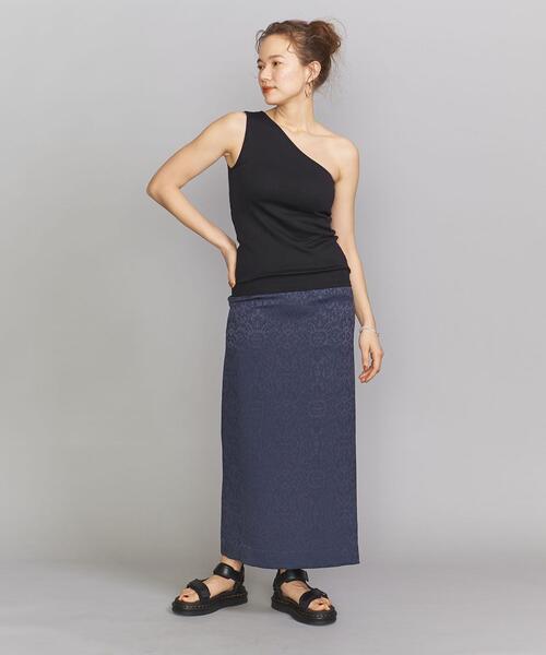 BEAUTY&YOUTH UNITED ARROWS（ビューティーアンドユースユナイテッドアローズ）の「BY フライスワンショルダーブラタンクトップ（タンクトップ・レディース・ブラック/オリーブ/モカ・FREE）」の7枚目の写真