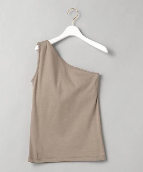 BEAUTY&YOUTH UNITED ARROWS（ビューティーアンドユースユナイテッドアローズ）の「BY フライスワンショルダーブラタンクトップ（タンクトップ・レディース・ブラック/オリーブ/モカ・FREE）」の6枚目の写真