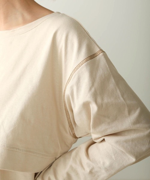 Bab(バブ)の「【WEB限定】バックリボンレイヤードカットソー(Tシャツ/カットソー・レディース・ベージュ/オフホワイト/ライトグリーン/カーキ/グレー系その他・FREE)」の21枚目の写真