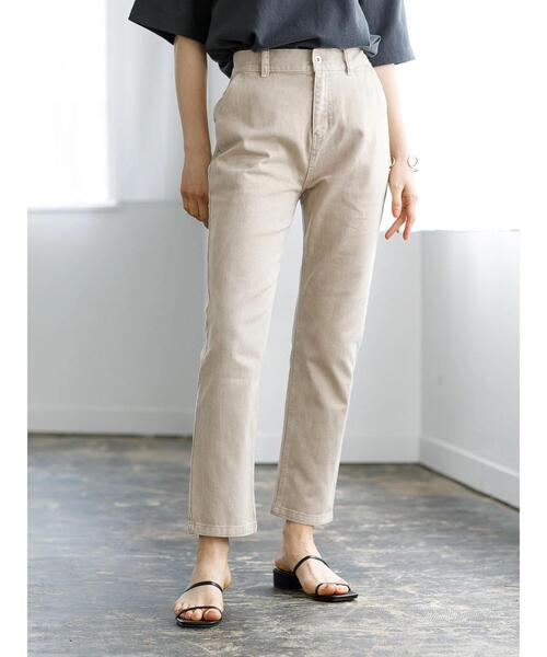 koe（コエ）の「洗い加工ツイルパンツ＊（その他パンツ・レディース・アイボリー/ベージュ・M）」の3枚目の写真