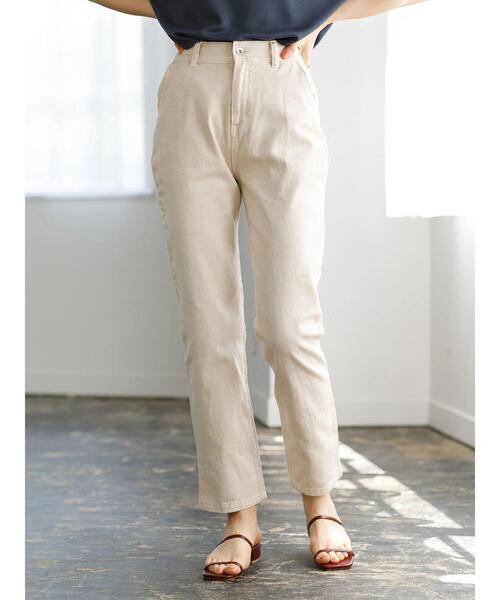 koe（コエ）の「洗い加工ツイルパンツ＊（その他パンツ・レディース・アイボリー/ベージュ・M）」の8枚目の写真