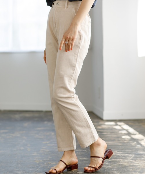 koe（コエ）の「洗い加工ツイルパンツ＊（その他パンツ・レディース・アイボリー/ベージュ・M）」の2枚目の写真