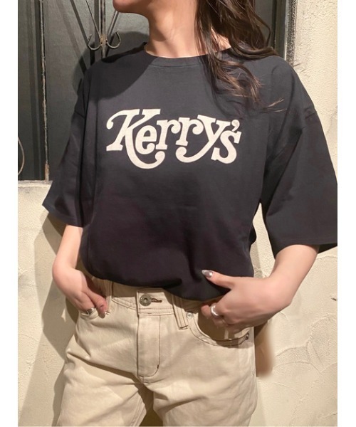RODEO CROWNS WIDE BOWL(ロデオクラウンズワイドボウル)の「Kerry's Tシャツ(Tシャツ/カットソー・レディース・オフホワイト/ベージュ/ブラック・FREE)」の3枚目の写真