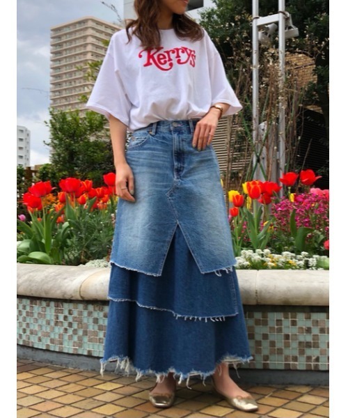RODEO CROWNS WIDE BOWL(ロデオクラウンズワイドボウル)の「Kerry's Tシャツ(Tシャツ/カットソー・レディース・オフホワイト/ベージュ/ブラック・FREE)」の8枚目の写真