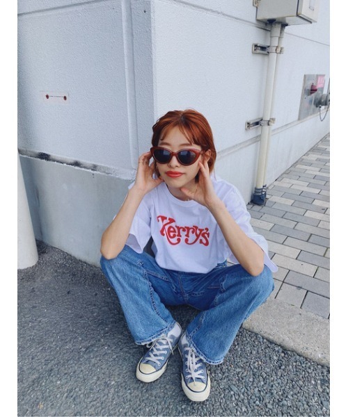 RODEO CROWNS WIDE BOWL(ロデオクラウンズワイドボウル)の「Kerry's Tシャツ(Tシャツ/カットソー・レディース・オフホワイト/ベージュ/ブラック・FREE)」の9枚目の写真