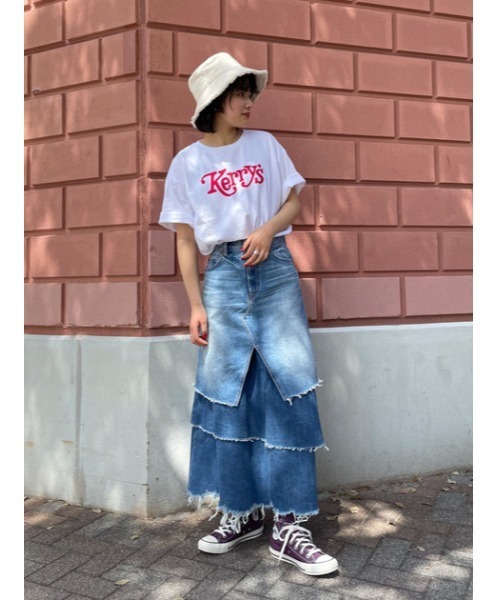 RODEO CROWNS WIDE BOWL(ロデオクラウンズワイドボウル)の「Kerry's Tシャツ(Tシャツ/カットソー・レディース・オフホワイト/ベージュ/ブラック・FREE)」の14枚目の写真