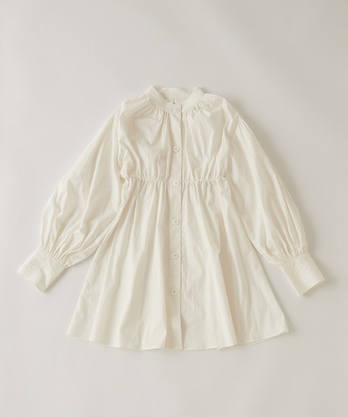 WHO'S WHO gallery（フーズフーギャラリー）の「ボリュームミニワンピ（シャツワンピース・レディース・ブラック/オフホワイト・FREE）」の19枚目の写真