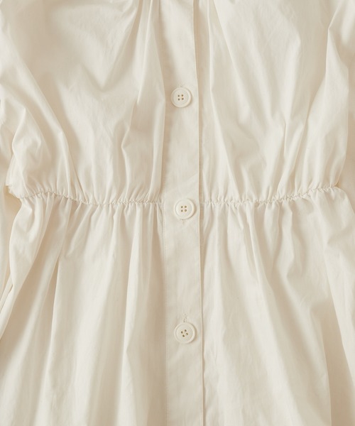 WHO'S WHO gallery（フーズフーギャラリー）の「ボリュームミニワンピ（シャツワンピース・レディース・ブラック/オフホワイト・FREE）」の11枚目の写真