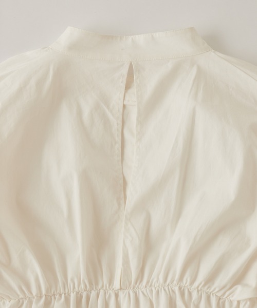 WHO'S WHO gallery（フーズフーギャラリー）の「ボリュームミニワンピ（シャツワンピース・レディース・ブラック/オフホワイト・FREE）」の7枚目の写真